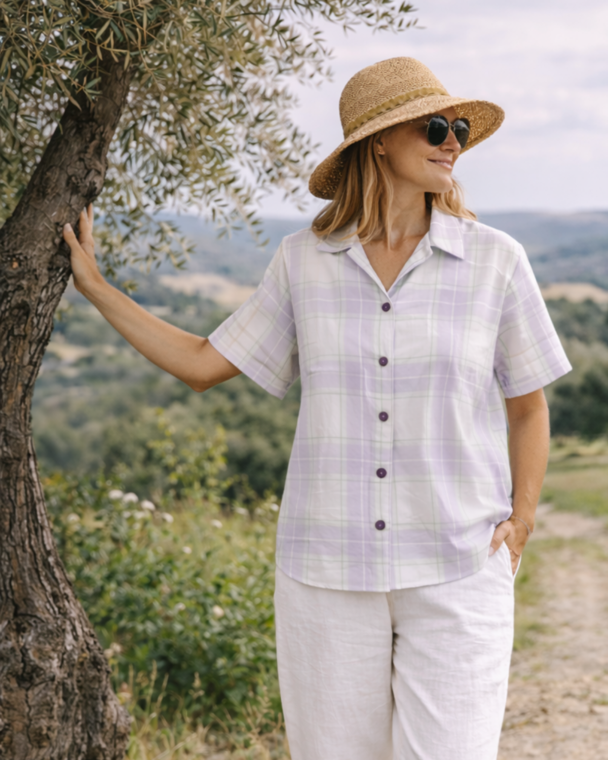 Light Mauve cotton shirt